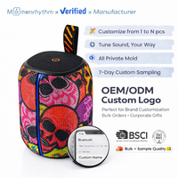 Mini Altavoz Portátil con Logotipo Personalizado, Luces RGB de Colores, Audio Inalámbrico HiFi Estéreo con Bajos Potentes y Batería de Larga Duración para Fiestas