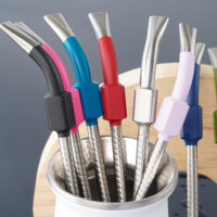 Usine En Gros Creative Filtre En Acier Inoxydable Boisson Remuer Cuillère Paille Personnalisé Bombilla Yerba Mate Filtre Cuillère