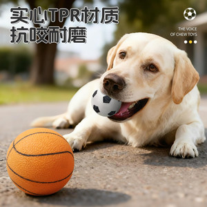 Balle à mâcher pour chien en caoutchouc solide TPR, balle d'entraînement pour animaux de compagnie en plein air, pour le nettoyage des dents et la dépense d'énergie - Product Image 2