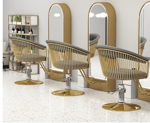 Prix d'usine, vente en gros de mobilier de salon, fauteuil de coiffure en acier inoxydable, fauteuil de salon inclinable, hydraulique, réglable en hauteur - Product Image 4