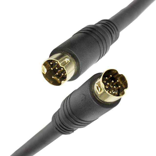 Custom Length MINI DIN 9 PIN Male to Male Plug Audio Cable with PVC Jacket for Home Theater & DVD Player