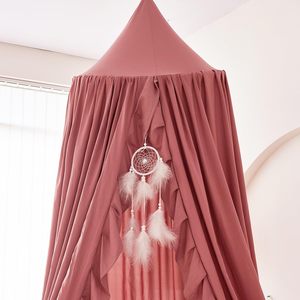 Zanzariera Premium in Tessuto Morbido e Delicato sulla Pelle, Rossa, per Decorazione Camera da Ragazza, Stile Castello da Principessa, per un Sonno da Sogno - Product Image 4