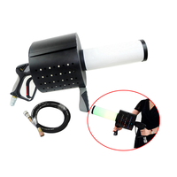 Canon à Confettis CO2 Portable en Métal LED RGB pour Fêtes de Révélation du Sexe, Mariages et Événements en Club