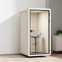 Cabines insonorisées modernes en aluminium, mobiles, pour réunions, bureaux, études, studios d'enregistrement, mobilier de bureau