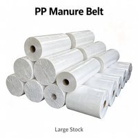 Vente en gros de bande transporteuse pour fumier de volaille en PP, taille standard, imperméable, spécifications personnalisées, bande transporteuse pour bétail