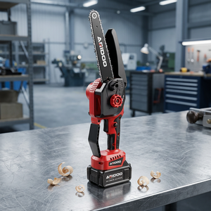 Mini tronçonneuse électrique sans fil légère et sans balais pour l'élagage des arbres et la coupe du bois dans le jardin - Product Image 1