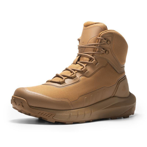Bottes de randonnée pour hommes DF022 AS33 avec fermeture éclair intérieure, bottes de trekking sportives disponibles en marron beige, possibilité de personnaliser le logo, vente en gros - Product Image 3