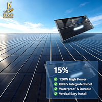 Tuile solaire photovoltaïque monocristalline BIPV 120W pour toiture, intégration esthétique pour toiture solaire