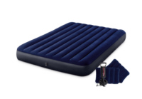 INTEX 64765 Lit Gonflable Classique Confort Intérieur Queen avec Pompe Manuelle
