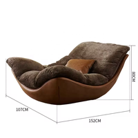 Fauteuil lounge moderne en velours, luxe italien haut de gamme, pour la maison, le bureau, l'hôtel, canapé confortable pour le loisir, structure en métal, rembourrage en coton