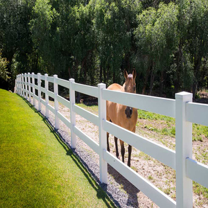 Clôture de jardin de luxe 6x8 anti-pourriture, installation facile, <span class=keywords><strong>panneaux</strong></span> d'enclos pour chevaux en PVC de 8 pieds de long - Product Image 2