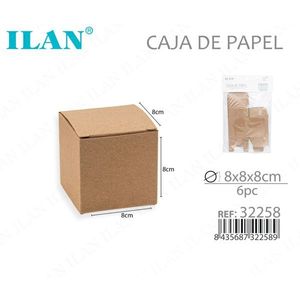 Ilan Kraft Paper <b>Box</b> 8x8x8 Cm Foldable <b>Packaging</b> For Gifts And <b>Small</b> Items - Product Image 3
