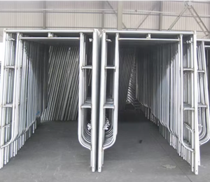 Directo de fábrica, construcción interior y exterior, andamio de Marco H de escalera galvanizada y de pintura móvil de acero Q235, carga de 500kg - Product Image 6