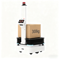 Robot de livraison AMR AGV pour la logistique d'entrepôt 2025, à double laser et guidage 3D, capacité 300 kg, capteur LiDAR MR, portée 60 mètres