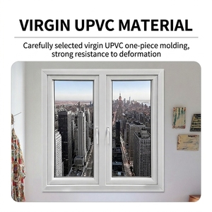 Fenêtres en <span class=keywords><strong>PVC</strong></span>/UPVC durables à <span class=keywords><strong>double</strong></span> <span class=keywords><strong>vitrage</strong></span>, vente en gros d'usine, <span class=keywords><strong>vitrage</strong></span> trempé, fenêtres à battants, coulissantes, insonorisées - Product Image 4