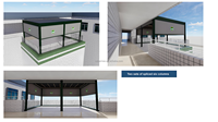 Gazebo et pavillon extérieurs en aluminium durables et résistants de pergola pour la décoration de jardin