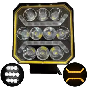 LED מודרני מרובע פנס עבודה ענבר אדום לבן DRL 4 אינץ' 10-80V פנסי נהיגה תאורת ספוט עבור 4*4 טרקטורונים utv SUV שטח