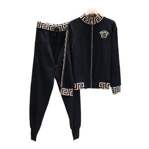 Stile europeo abito Casual <span class=keywords><strong>donna</strong></span> 2025 nuovo stile autunno tinta unita giacca lunga Slim Shorts due pezzi Set 0718 - Product Image 5