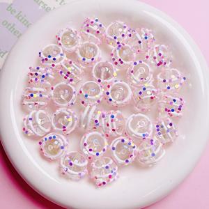 ลูกปัดลายดอกไม้3D สำหรับงานหนัก16มม. ลูกปัดกลมทาสีด้วยมือสำหรับการทำเครื่องประดับสายรัดโทรศัพท์แบบทำมือ - Product Image 5