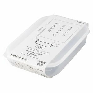 Contenitore per alimenti Inomata 550ml bianco sicuro per microonde - Product Image 1