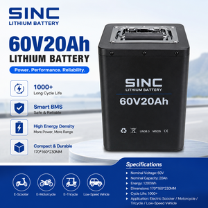 Paquete de Baterías de Litio SINC 60V20Ah, Más de 1000 Ciclos, con BMS Inteligente para Motocicletas y Scooters Eléctricos, Fabricante OEM ODM - Product Image 5