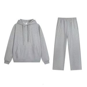 Versi yang Benar untuk Sweater Berkerudung Longgar Bahan Terry Hangat dengan Ritsleting, Mantel Kasual Musim Gugur, Setelan Pasangan dengan Pola Hati - Product Image 3