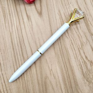 Stylo bille élégant en métal torsadé avec grand diamant, multicolore, logo personnalisé, pour conférences d'affaires, promotionnel, vente en gros - Product Image 4