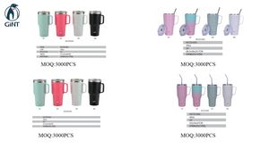 12oz 20oz 30oz 40oz all'ingrosso personalizzato a doppia parete isolato sottovuoto viaggio caffè in acciaio inox tazza bicchiere con coperchi e cannucce - Product Image 4