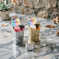 Étiquettes personnalisées imprimées pour emballages de bouteilles à extrémité pliée, étiquettes cosmétiques pour peptides, boîtes en papier pour soins de la peau, boîtes individuelles pour peptides