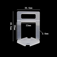 Clip de nivellement GapTile 2,0 mm, entretoises de carrelage à base carrée large, pour carreaux de 3 à 13 mm d'épaisseur, emballage en sac avec plusieurs tailles