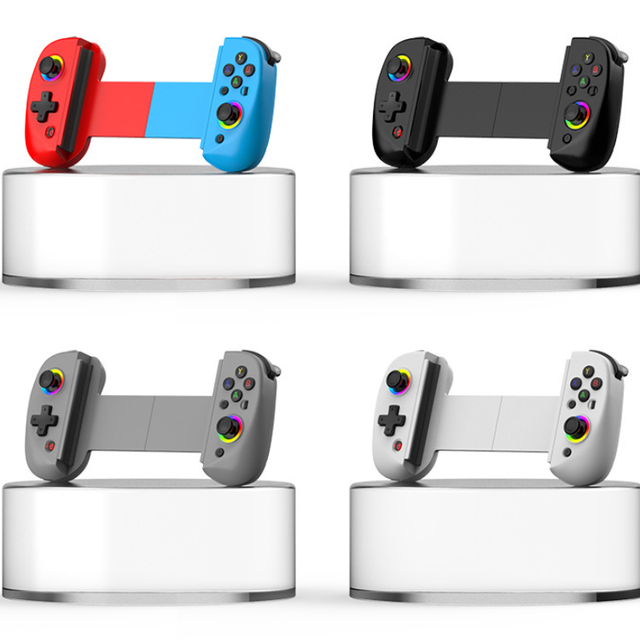 Portable D8 Gamepad Wireless Tablet Game Controller for Switch RGB Body Sense Rocker Handle for IOS Android Mobile Game
