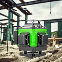 Niveau laser 4D vert Heze de qualité industrielle, 12 lignes, pour mur et sol, extérieur et intérieur, avec une batterie au lithium
