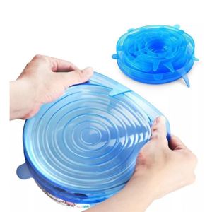 Couvre-aliments multifonctionnels réutilisables sans BPA, couvercles extensibles pour contenants alimentaires, couvercles de stockage en silicone pour aliments - Product Image 4