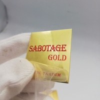 Conception d'étiquette de parfum d'étiquette de logo gaufré en métal adhésif personnalisé
