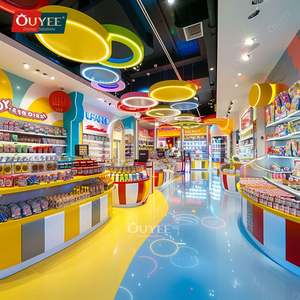 Présentoir de plancher de sucrerie de conception intérieure de magasin d'enfants étagères de sucrerie d'affichage de mur d'affichage de casse-croûte pour le magasin de détail - Product Image 4