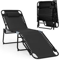 Chaise longue pliante moderne en aluminium pour l'extérieur, zéro gravité, inclinable, 4 plis, résistante aux UV, portable, pour hôtel et plage