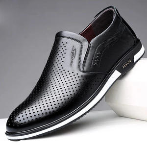 Nueva llegada de los hombres de moda zapatos de cuero Slip-On cierre transpirable antideslizante ligero - Product Image 6