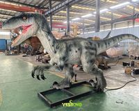 Modèle de dinosaure Velociraptor animatronique grandeur nature, fait main, pour l'extérieur, pour le divertissement des enfants, la maternelle, la garderie