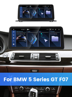 Android 14 Layar Sentuh 12.3 inci Sistem MTK Car-play Radio Mobil 8 inti 4G LTE WiFi 12+512G untuk BMW Seri 5 GT F07