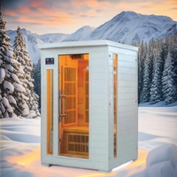 Salle de sauna en bois Sona avec puissance de vapeur sèche de 3kW Matériau principal en bois massif de pin et d'épicéa