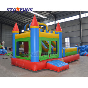 Combo nhà phao liên hoàn thương mại ngoài trời, lâu đài phao nhảy cho người lớn, trò chơi phao cho trẻ em, có máng trượt nước - Product Image 3