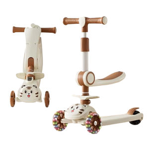 Trottinettes pour enfants en gros, trottinettes pour enfants avec 3 grandes roues en PU lumineuses, légères, pliables, pour filles et garçons - Product Image 1