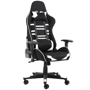 Chaise de Gaming Ergonomique DDP Prix Compétitif, Fauteuil Pivotant Réglable Noir et Blanc, Mobilier de Maison, Chaise de Course E-Sport avec Massage pour Maître des Jeux - Product Image 3