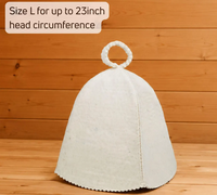 Chapeau de sauna en laine brodé personnalisé OEM ODM avec logo, couvre-chef de sauna réutilisable pour spa, club et sauna à domicile, commande en gros
