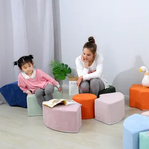 新抵达7合1高密度泡沫积木儿童游戏沙发客厅沙发，带可拆卸盖