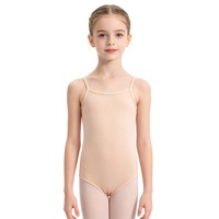 Leotard Balet Kamisol untuk Anak Perempuan Katun Lembut Spandex dengan Tali yang Dapat Disesuaikan Pinggang Elastis Lapisan Depan Penuh Tanpa Lengan untuk Latihan