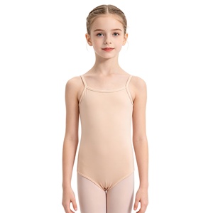 Maillot de Ballet Tipo Camisola para Niñas – Maillot de Danza de Algodón Suave con Tirantes Ajustables y Forro Completo en la Parte Delantera - Product Image 1