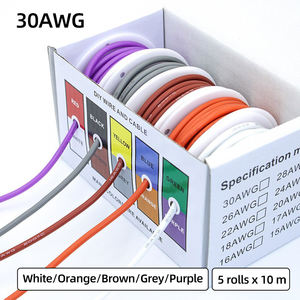 สายซิลิโคนสำหรับเครื่องบินพลังงานใหม่ รุ่น DIY Boxed Kebaolong DX0003-3 ชนิดพิเศษ ทนความร้อนสูง หุ้มด้วยทองแดงเคลือบดีบุก 600V - Product Image 3