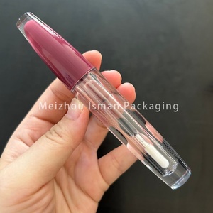 Tube de gloss à lèvres transparent en forme de cône unique ISMAN, 4 ml, 16 ml, flacon de mascara rouge à parois épaisses, conteneur cosmétique en cristal, logo personnalisé - Product Image 6