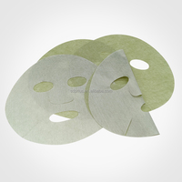 Tissu non-tissé bicolore à haute absorption d'eau, vert moka, matière première pour masques faciaux, rouleaux non-tissés 60 g/m², contrôle du sébum Proyons